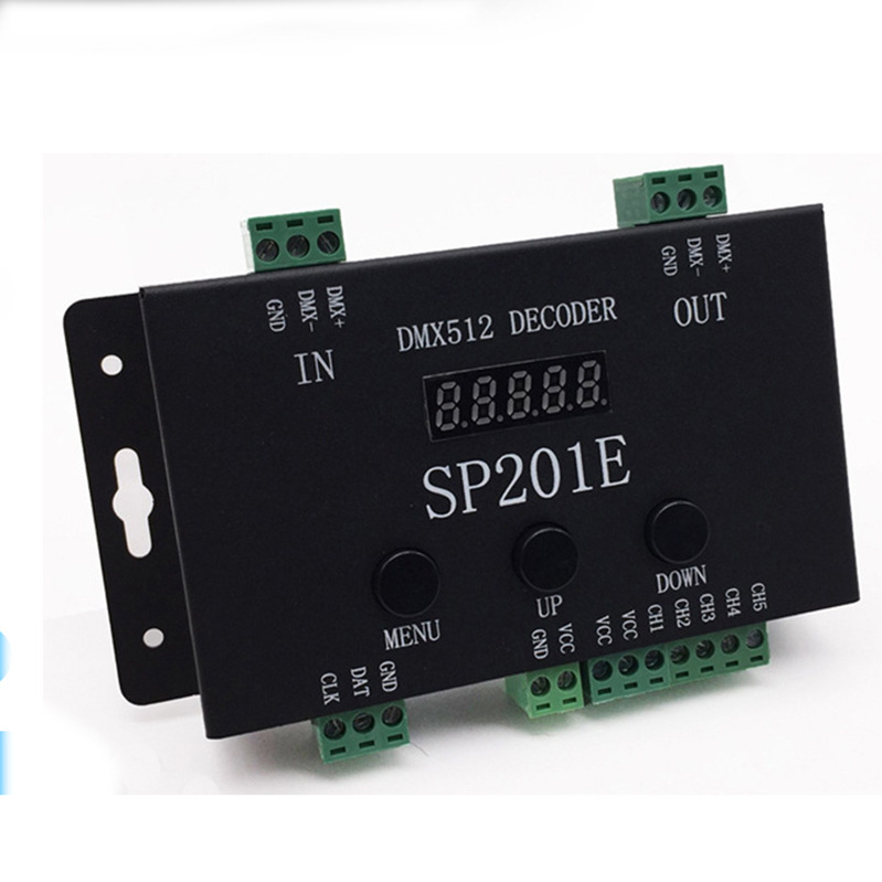 DMX512 декодер Sp201E постоянный ток управление сценическим освещением DMX512 контроллер