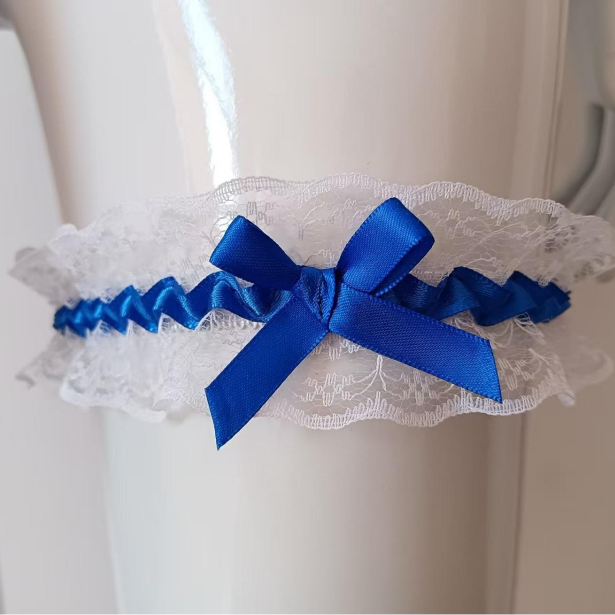 Haimeng New Cross-border Japanese Style Same Color Ribbon Bow Lace Lace Thigh Ring Bracelet Bridal Wedding Dress Leg Set