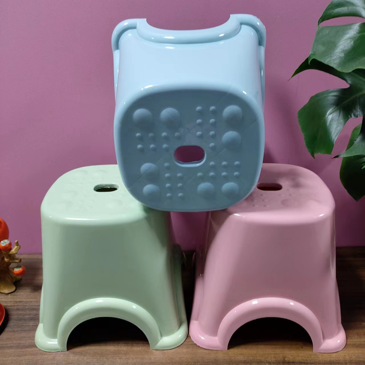 Утолщенный массажный стул, для смены обуви, складной