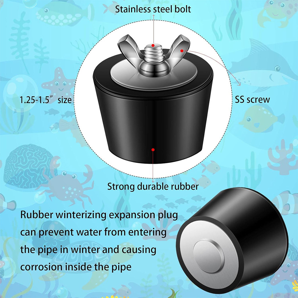 Cross-Border Hot Selling Spot Winter Swimming Pool Pipe Antifreeze Plug Stainless Steel Plug 25/32/38/51/63m