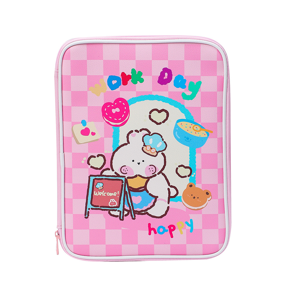 2022 New Cartoon PU Tablet Storage Bag Cute Rabbit ipad Sleeve Girl 11 Inch Tablet Protective Cover