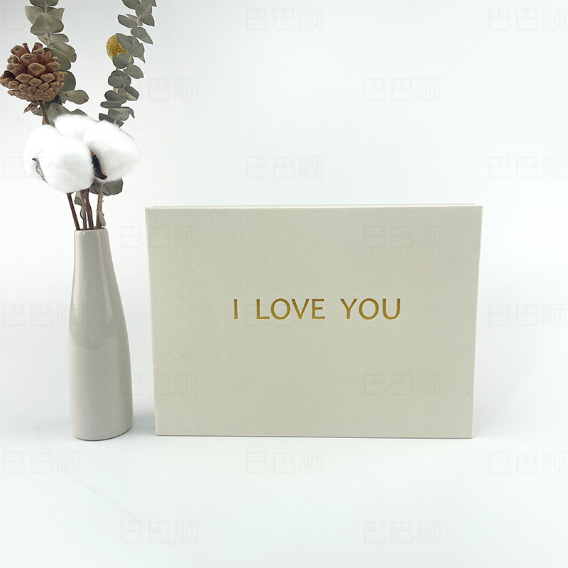 Gold Foil Textured Special Paper Time-Lapse Video Greeting Card for Girls' Holidays, Birthdays, Creative Custom Blessings, High-Definition Digital