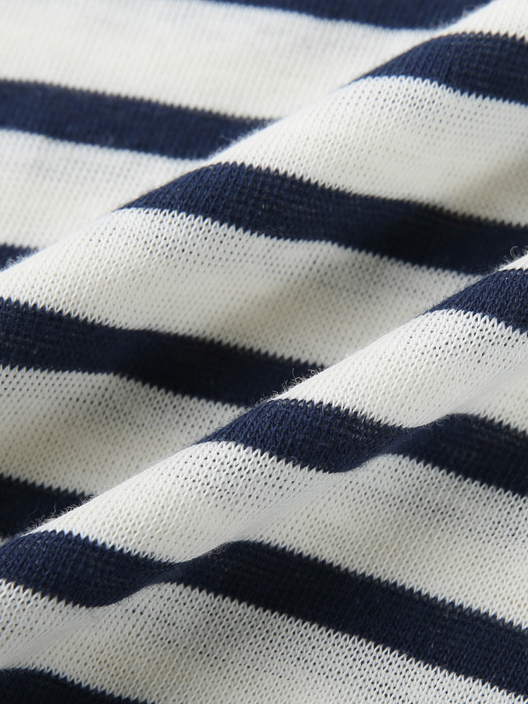 [Starry Night Sea Breeze] Love Summer Style Striped Round Neck Easiest for Match T-Shirt Slim Show Plus Size Women's Fat mm Summer Clothes New Style