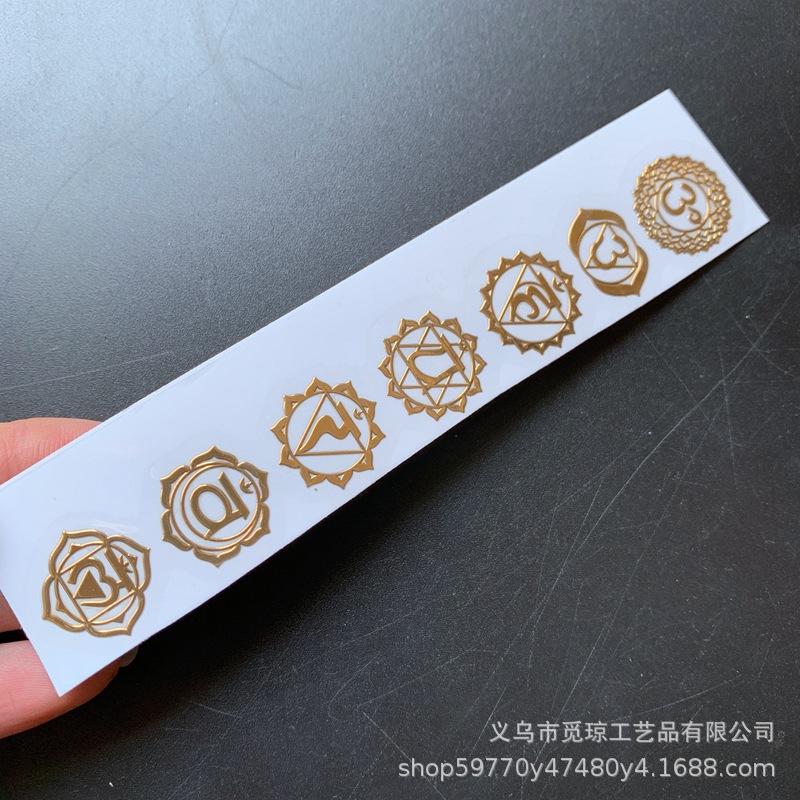 7PCs a set of decorative stickers metal alloy copper stickers sticker creative craft gift pyramid pendant stickers