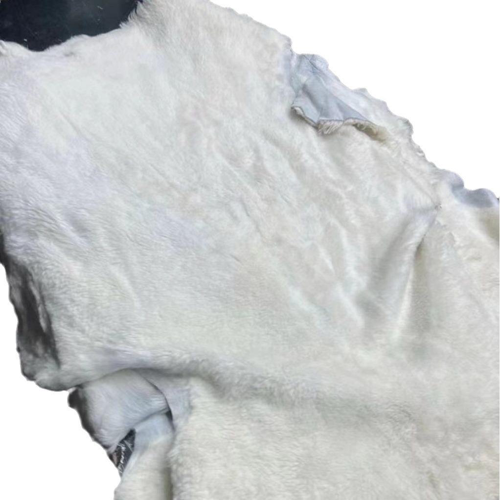 Lamb Wool Sheepskin Genuine Leather Products Xizang Robe Clothing Shoes Sheep Shearling Collar Rolled Flower Sheepskin Fur One-Piece