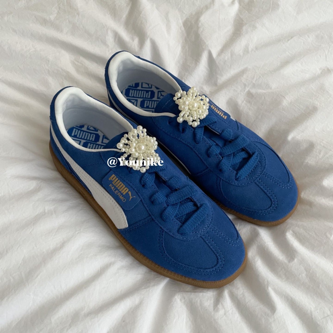 Fashionable All-match Korean Style Niche Fashionable Distinctive Shoelace Accessories Pearl Beaded Shoelace Buckle Ins Style Shoelace Decoration