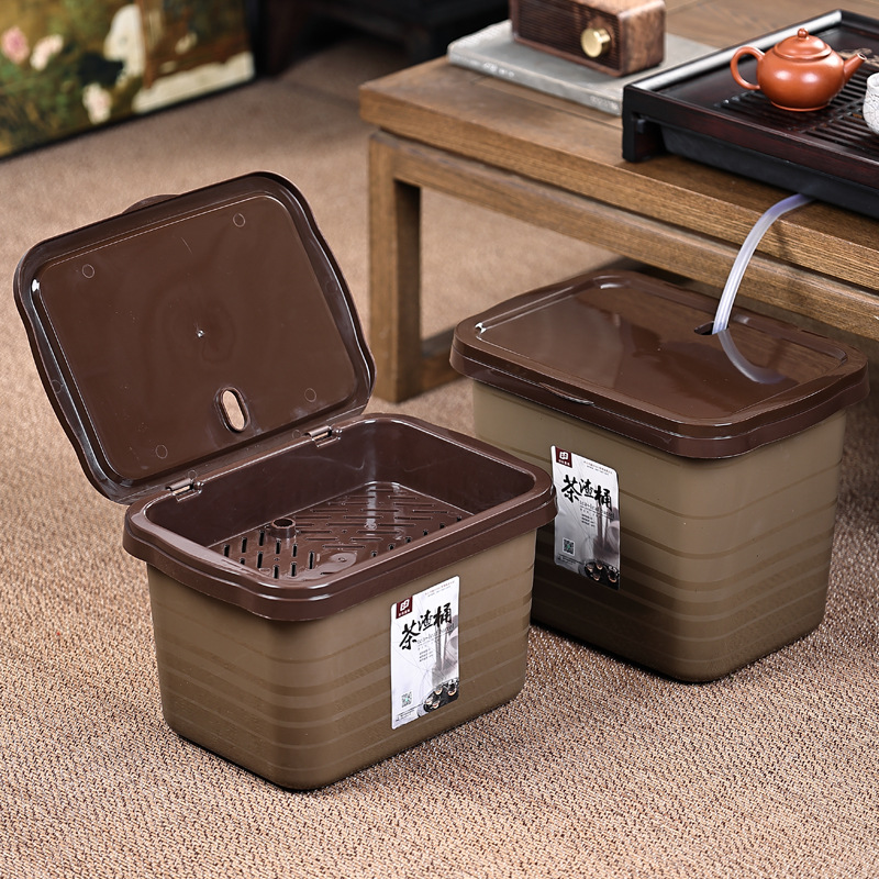 Пластиковый чайный ведро для разделения сухих и влажных отходов, ведро для чайных остатков и сточных вод, аксессуары для кунг-фу чая, чайный набор, чайный поднос, инструмент для разделения