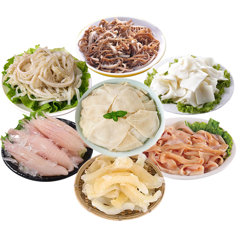 Hot Pot Ingredients Wholesale Skewers Self-Service Hot Pot Restaurant Ingredients Hairy Tripe Black Hairy Tripe Thousand Layer Squid Duck Intestine Hairy Tripe Fresh