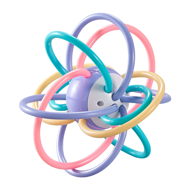 Shijia Neon Manhattan Ball Teething Toy, Chewable Ball, Teething Stick, Boilable, Suitable for 3-6-12 Month Old Babies