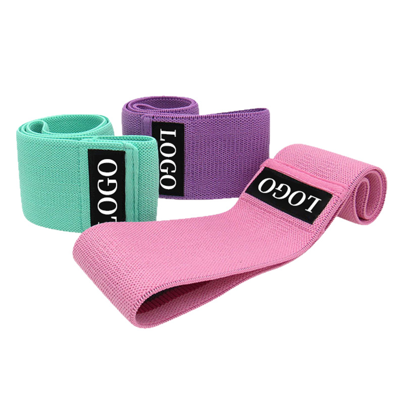 Beautiful Buttocks Yoga Sports Training Elastic Band Fitness Latex Non-Slip Resistance Band Squat Knitted Cloth Resistance Band