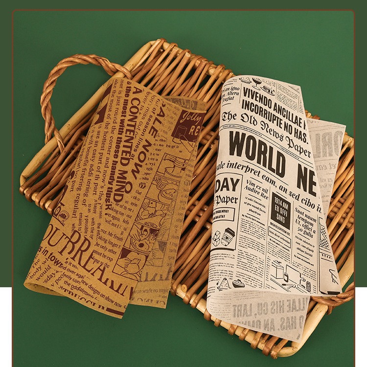 Bread Baking Oil Paper Custom Logo Fried Chicken Steak French Fries Burger Wrapping Paper Custom Pad Paper Oil-Proof and Oil-Absorbing Paper