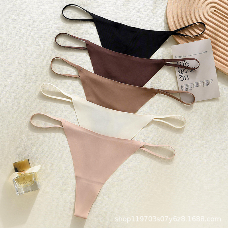 Cross-border European and American seamless underwear sexy thin belt buckle T pants girls fitness underwear one-piece ladies underwear