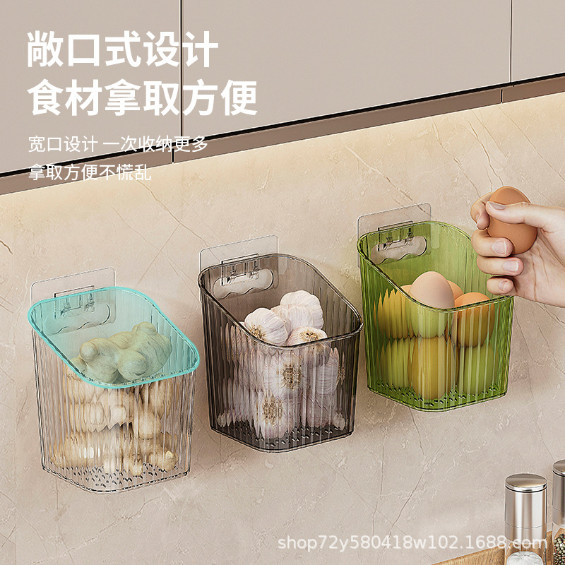 Ginger Garlic Storage Basket Kitchen Wall Hanging Storage Basket Ginger Garlic Storage Rack Wall Hanging Garlic Box Storage Box
