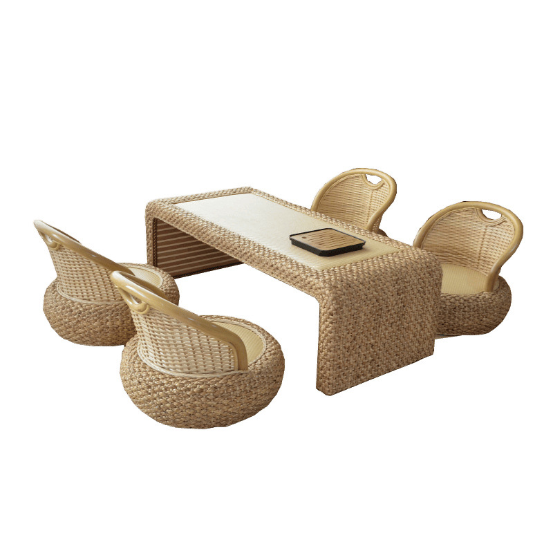 Rattan Tatami Coffee Table, Balcony Bay Window Table, Japanese-Style Small Table, Zen Tea Drinking Platform, Low Table Cp