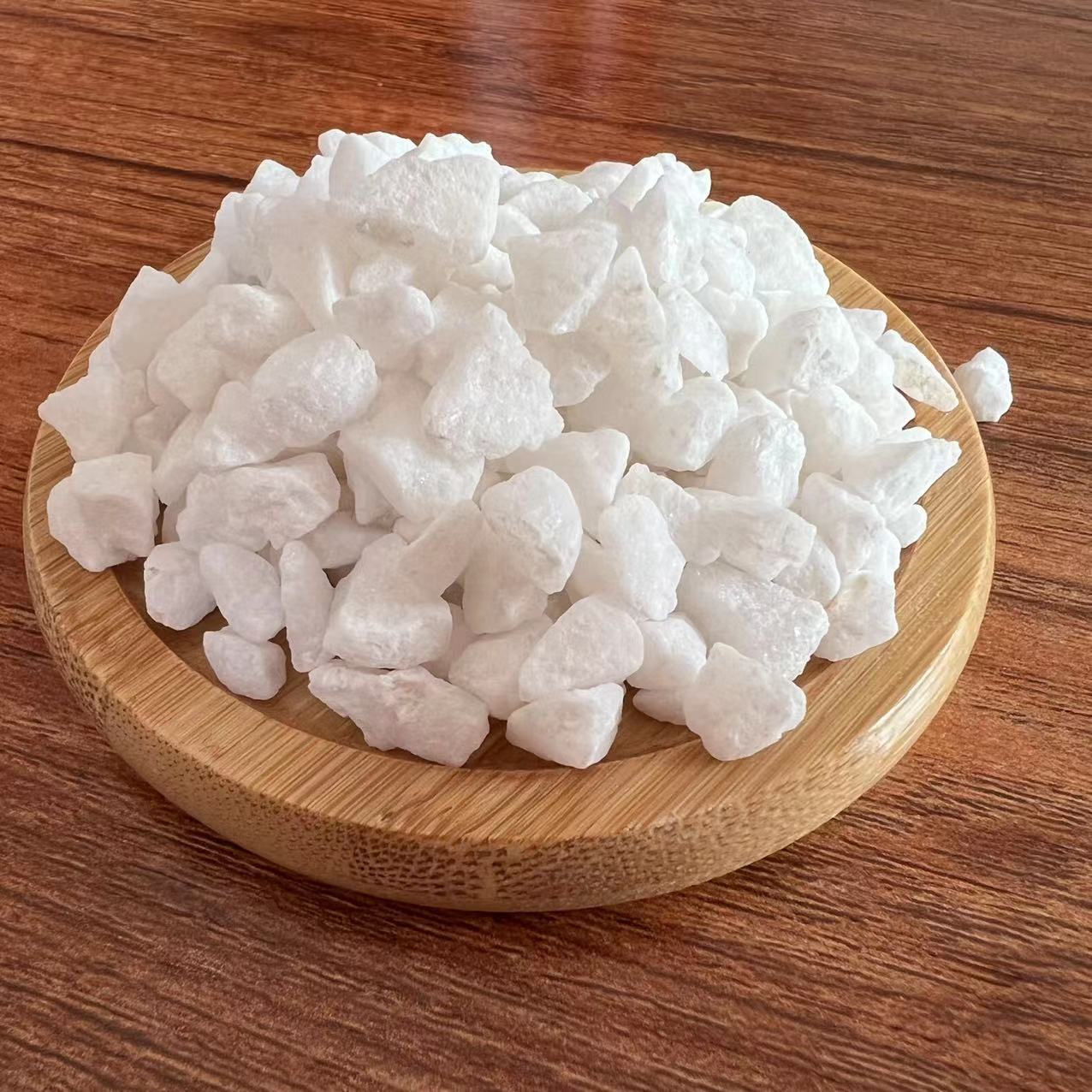 In stock supply white stone garden paving landscaping mechanism small gravel white pebble gardening White Stone