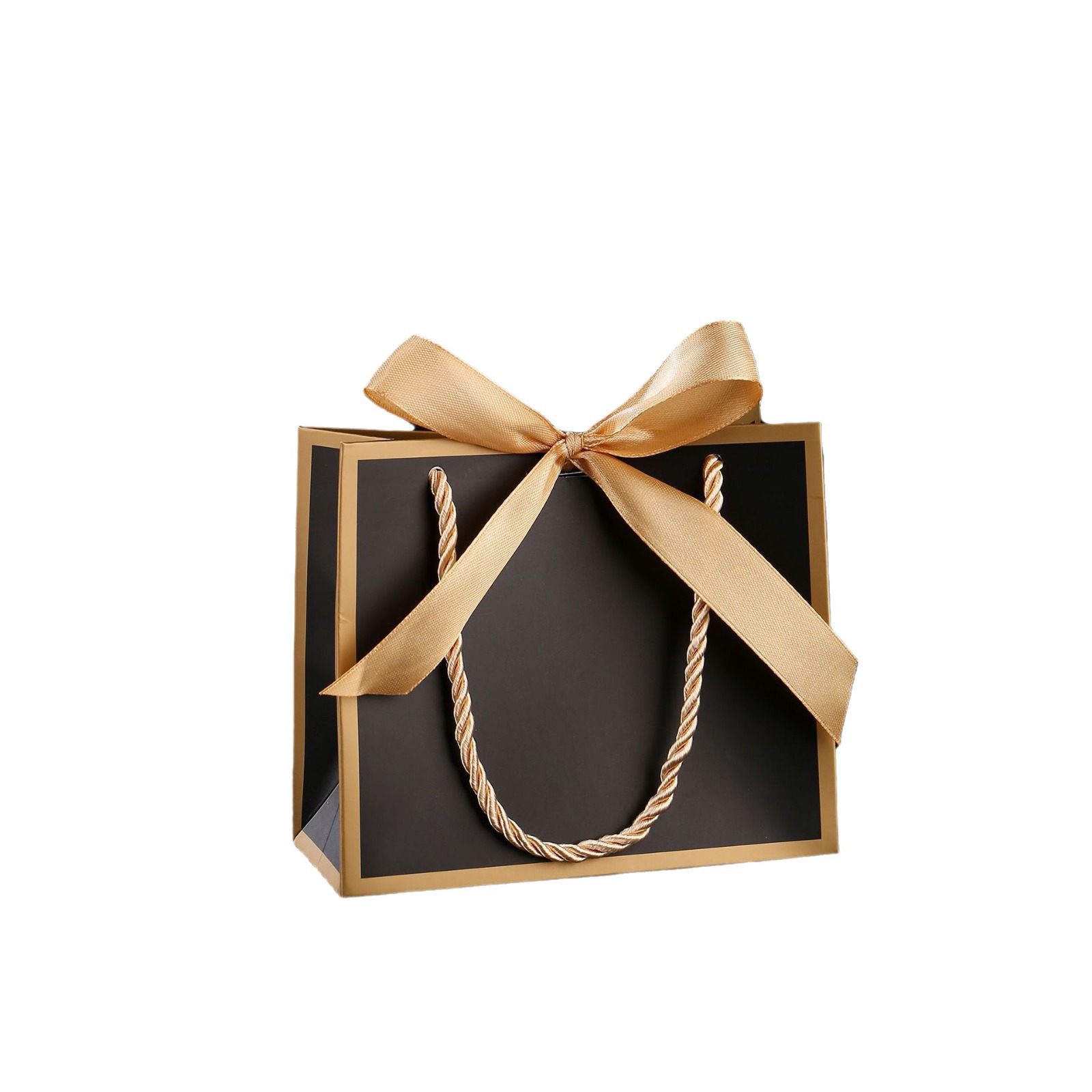 in stock Handheld Paper Bag with Bow Wedding Gift Bag Phnom Penh Blank Candy Box Cross-border Small Gift Bag