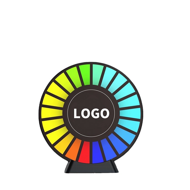 Amazon private model magnetic suction RGB car voice-controlled sound pickup lamp car air outlet luminous decorative rhythm lamp