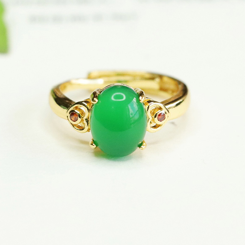 Кольцо из зеленого халцедона Love Yu, кольцо из красного агата, оптовая продажа, AY3101302