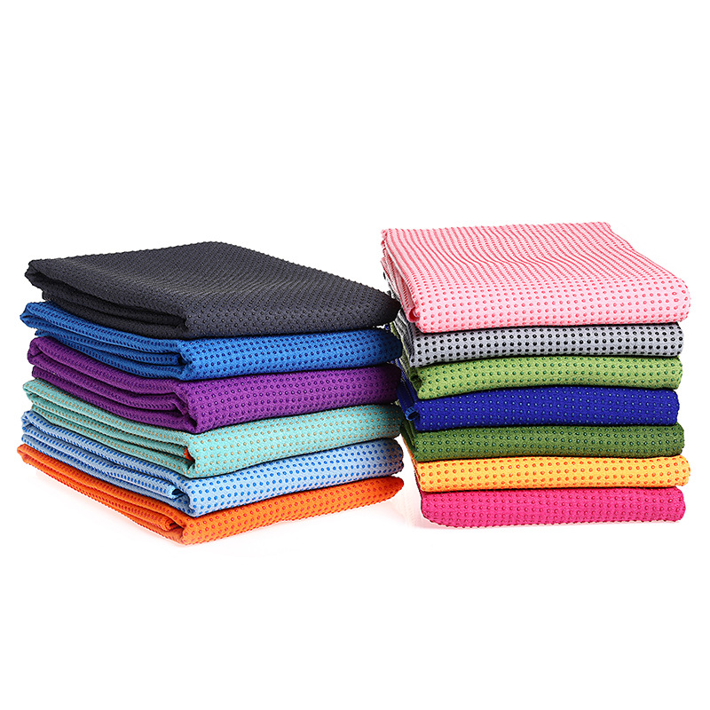 Yoga Mat non-slip thickened towel in stock free mesh bag fitness yoga straight-row yoga towel fitness mat wholesale