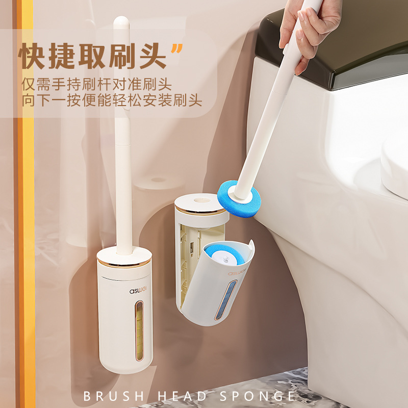 Disposable Toilet Brush for Household Use, Toilet Seat Cover, Bathroom No-Dead-Angle Cleaning, Toilet Brush, No-Wash Antibacterial Cleaning