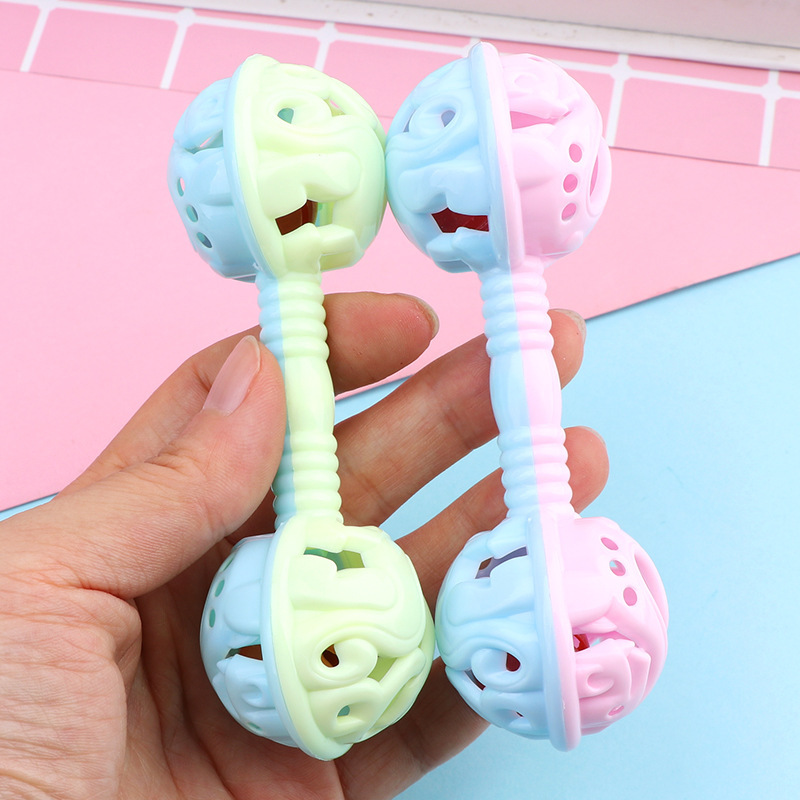 Double-headed rattle soothing hand-held rattle toy baby rattle baby hand-held gift