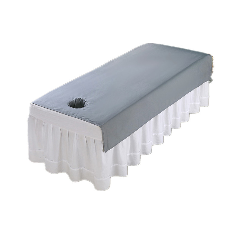 Beauty salon sheets with holes printed logo beauty physiotherapy SPA sheets washable and easy to dry massage sheets thickened wholesale