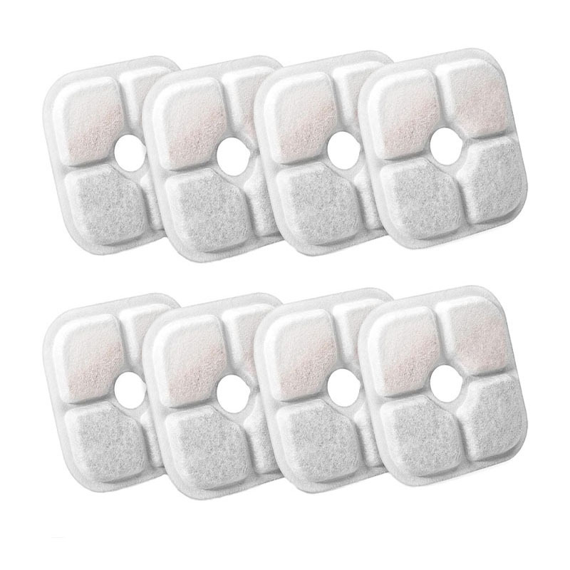 Cross-border explosion smart pet water dispenser filter element triple filter resin and activated carbon filter cotton filter