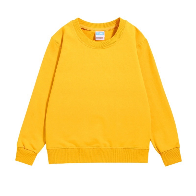 Autumn and Winter Long Sleeve Solid Color Round Neck Children's Sweat Customized Male and Female Kid Clothes Primary School Children's Kindergarten Class Clothes Printed Logo