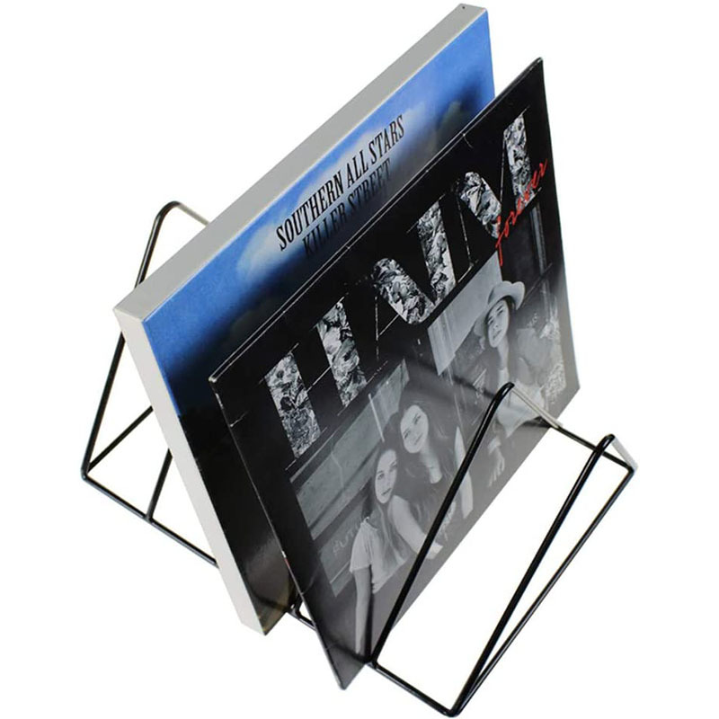 Record Storage Rack Vinyl Record Display Rack Iron Wire Triangle Fashion Vinyl Record Rack Office File Rack
