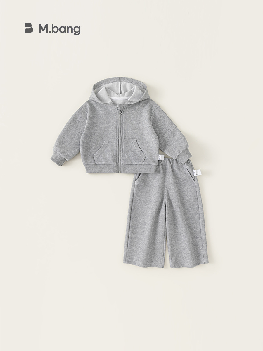 Yibao Kidsren's Clothing Kidsren's Suit Autum New Girls Spring and Autum Long-Sleeved Hooded Sweatshirt Boys Sports Suit