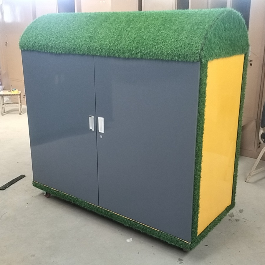 Kindergarten Outdoor Graffiti Cabinet Toy Storage Cabinet Outdoor Toy Storage Graffiti Rust-proof Rainproof Dome Graffiti Cabinet