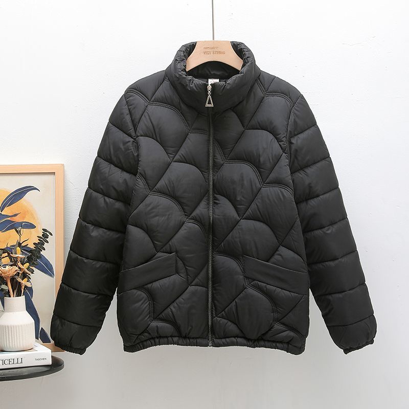 Ladieswear's Autumn and Winter Women's down Cotton Outwear, Middle-Aged Cotton Outwear, Large Size, Slimming Look, Small Cotton-Padded Jacket, Short Style, 40 and 50 Years Old, Western Style