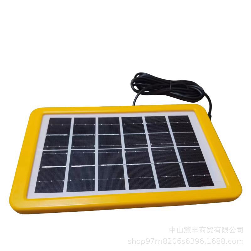 Solar-Powered Outdoor Emergency Power Supply Photovoltaic Panel Mobile Phone Flashlight Power Bank Waterproof Led