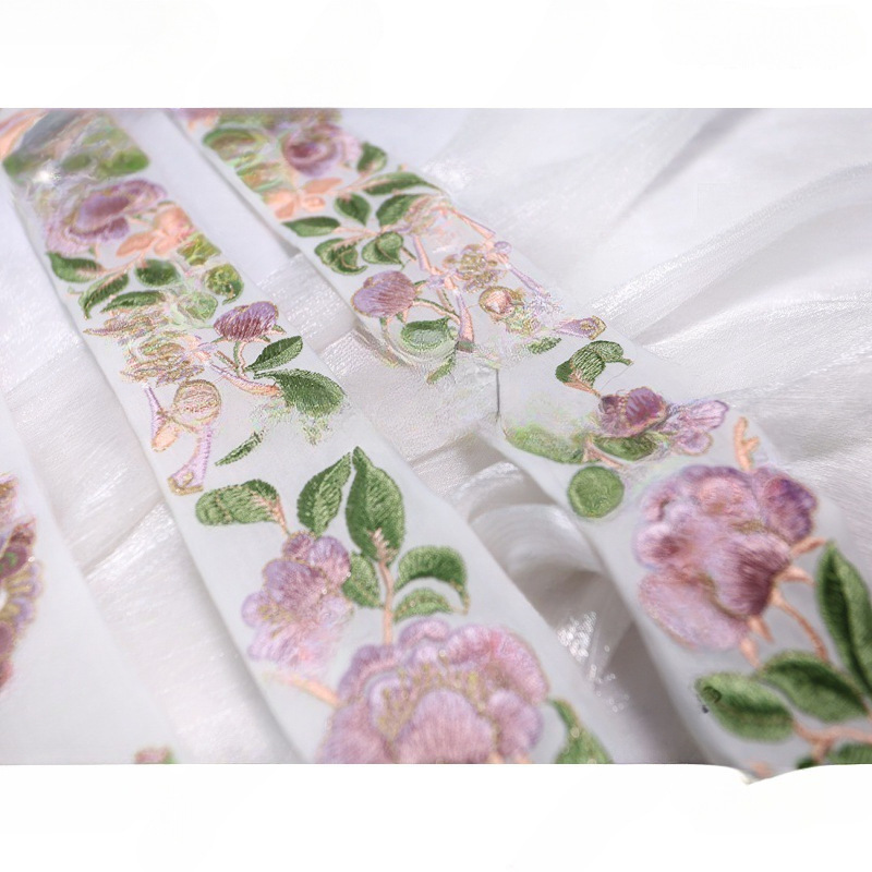 Curtain Screen Embroidery Style Hanfu Embroidery Decoration Collar Edge Lace Accessories Embroidery Lace