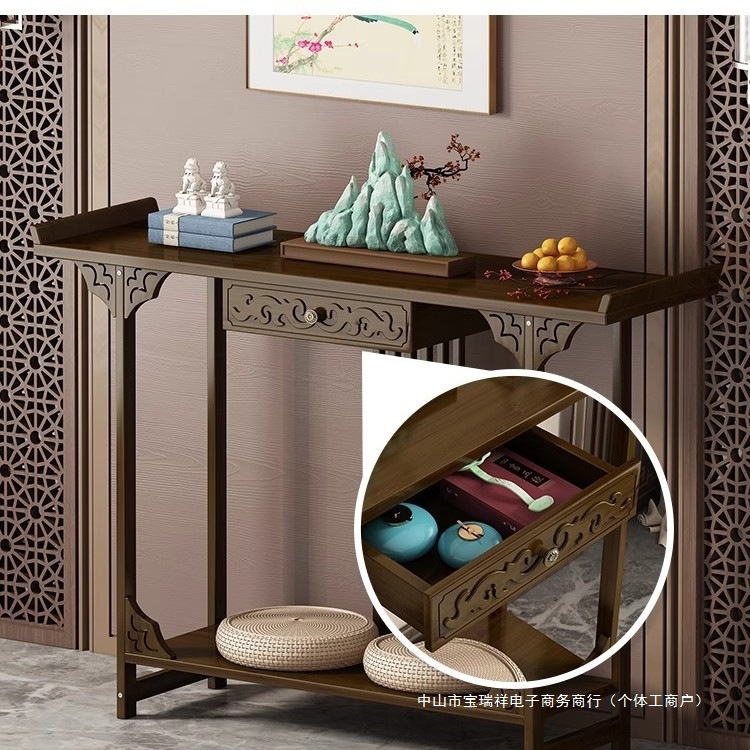 Hallway Table Chinese-style Wall-side Table New Chinese-style Archaic Case Table Engagement Props Table Entrance Table Wedding Long Table