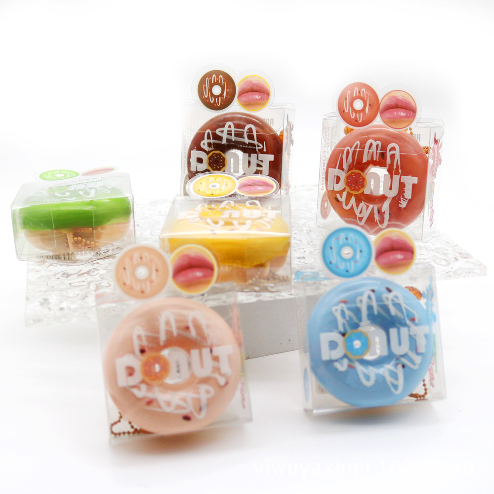 Cross-border Sweetheart Jelly Donut Lip Jelly Hydrating Moisturizing and Moisturizing Children's Lip Film Lip Care Anti-Dry Cracking Lip Jelly