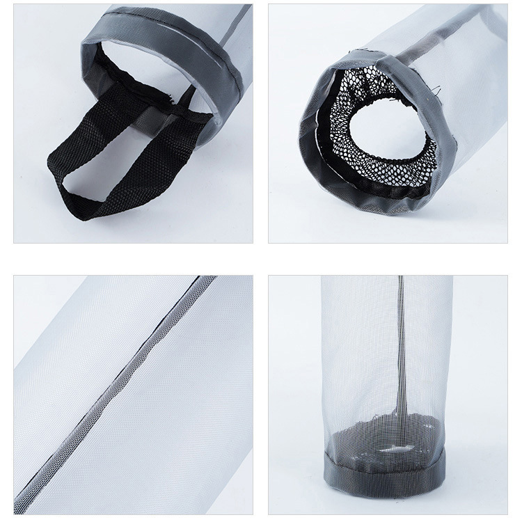 Kitchen Garbage Bag Storage Hanging Bag Wall-Mounted Removable Convenient Round Plastic Bag Collector Organizing Storage Bag