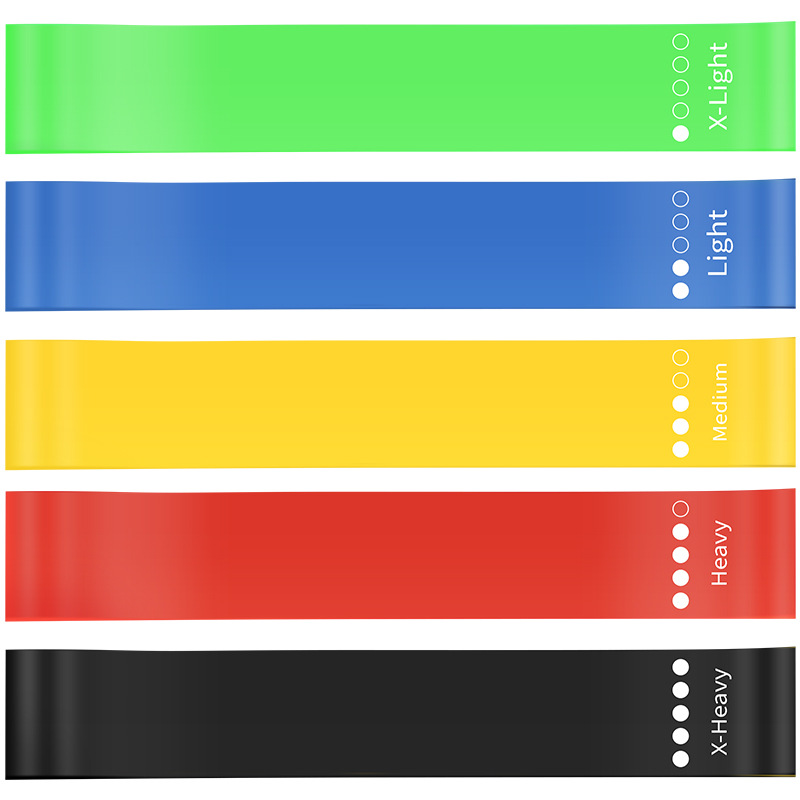 Tension Circle Tpe Resistance Band Sports Warm-Up Buttocks Band Elastic Pull Band Squat Buttocks Band 5-Piece Set