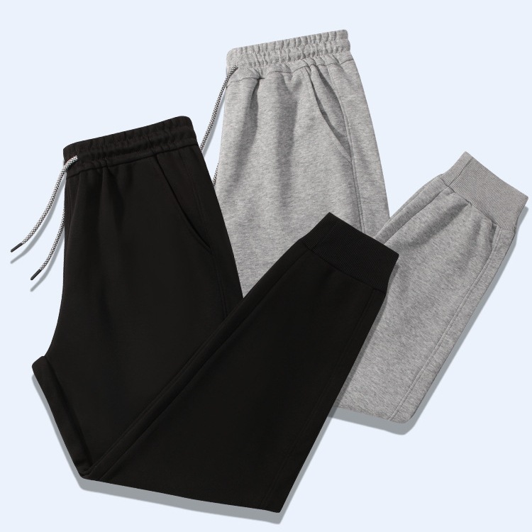 Autumn and Winter new Chinese cotton composite ankle-tied sweatpants men and women plus size plus size loose youth sports casual harem pants