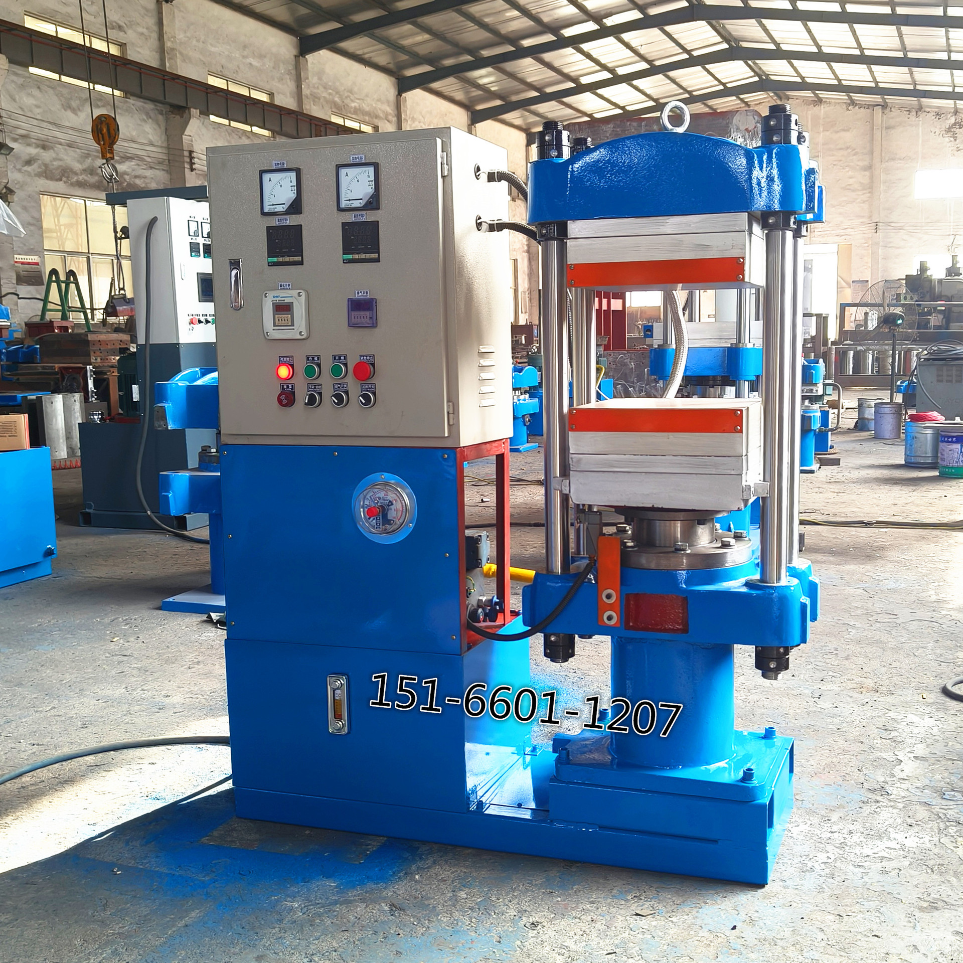 Qingdao Small Heating and Cooling Integrated Hydraulic Press 25t Plastic Test Piece Molding Machine in Stock Automatic Vulcanizer
