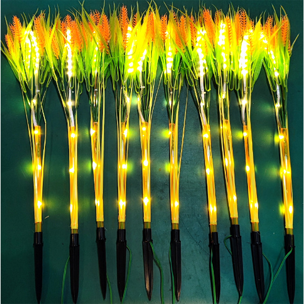 Solar Wheat Ear Lamp Inserting Reed Lamp Waterproof Outdoor Rice Ear Simulation Wheat LED Luminous Decoration Lighting Lamp