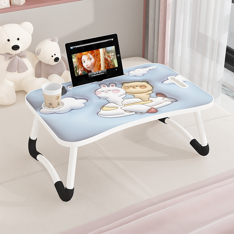 Cartoon Laptop Table Small Desk Bedroom Folding Table Student Dormitory Upper Bed Study Table Folding Table
