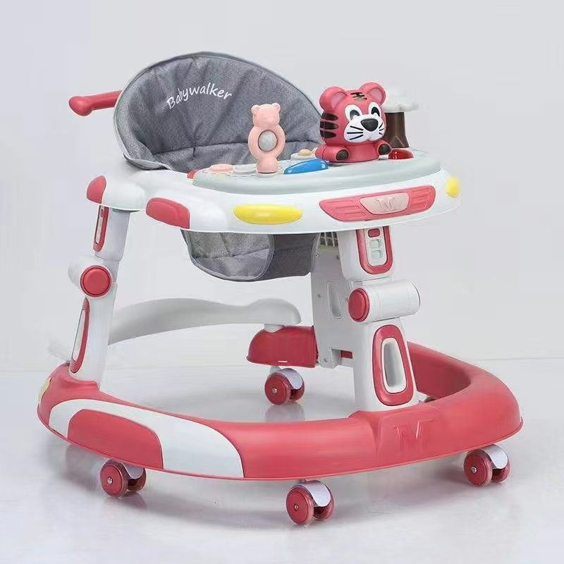 Baby Walker 2025 New Multifunctional 7-18 Months Baby Push Walker Foldableable Anti-Rollover
