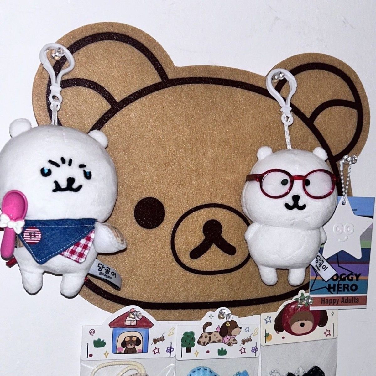 Kongsong Bear Felt Board Cute Dormitory Background Decorative Hanging Cloth Photo Wall Felt Message Board No Wall Hurt No Punch