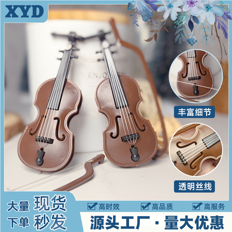 Новогодняя игрушка симуляция мини-скрипки модель для кукольного домика декор для карманного игрового домика