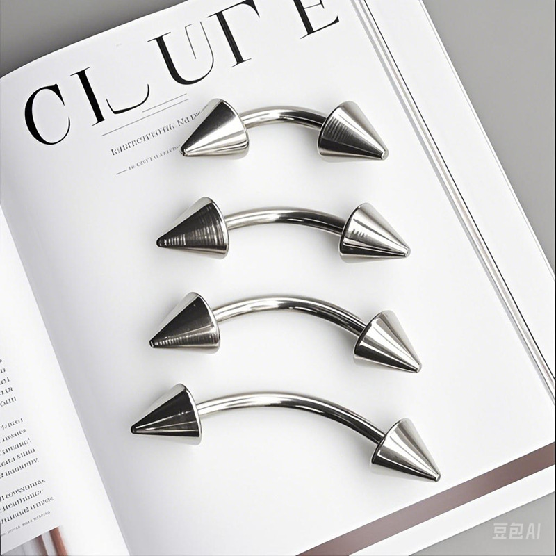 Piercing Jewelry Stainless Steel Eyebrow Nails Lip Nails European and American Amazon Hot Selling Titanium Steel Vacuum Electroplating Ear Nails Nose Nails