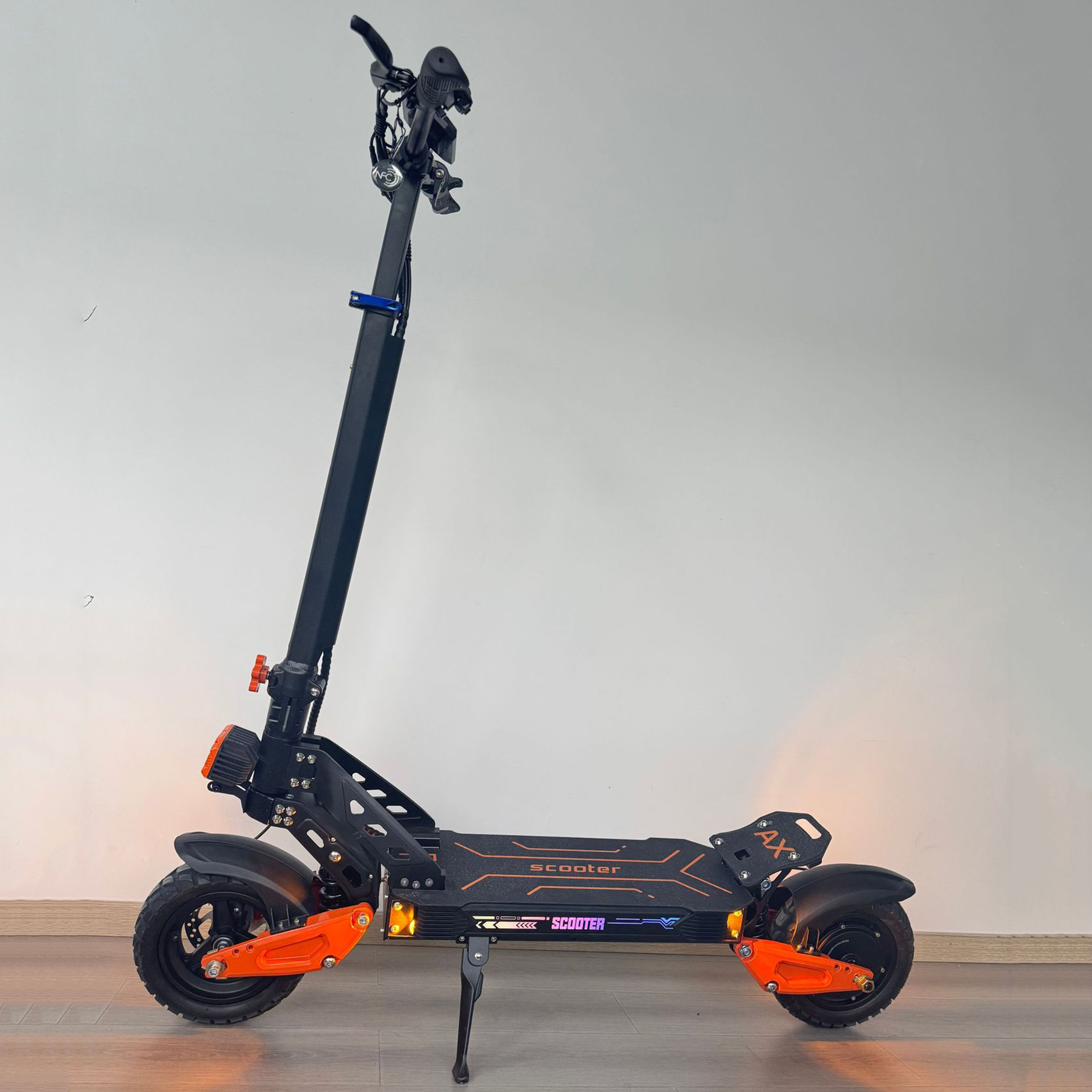 Foreign Trade Foldable Two-Wheel Pedal Electric Scooter with Shock Absorption, Small Adult Mobility Scooter with Rear Fender