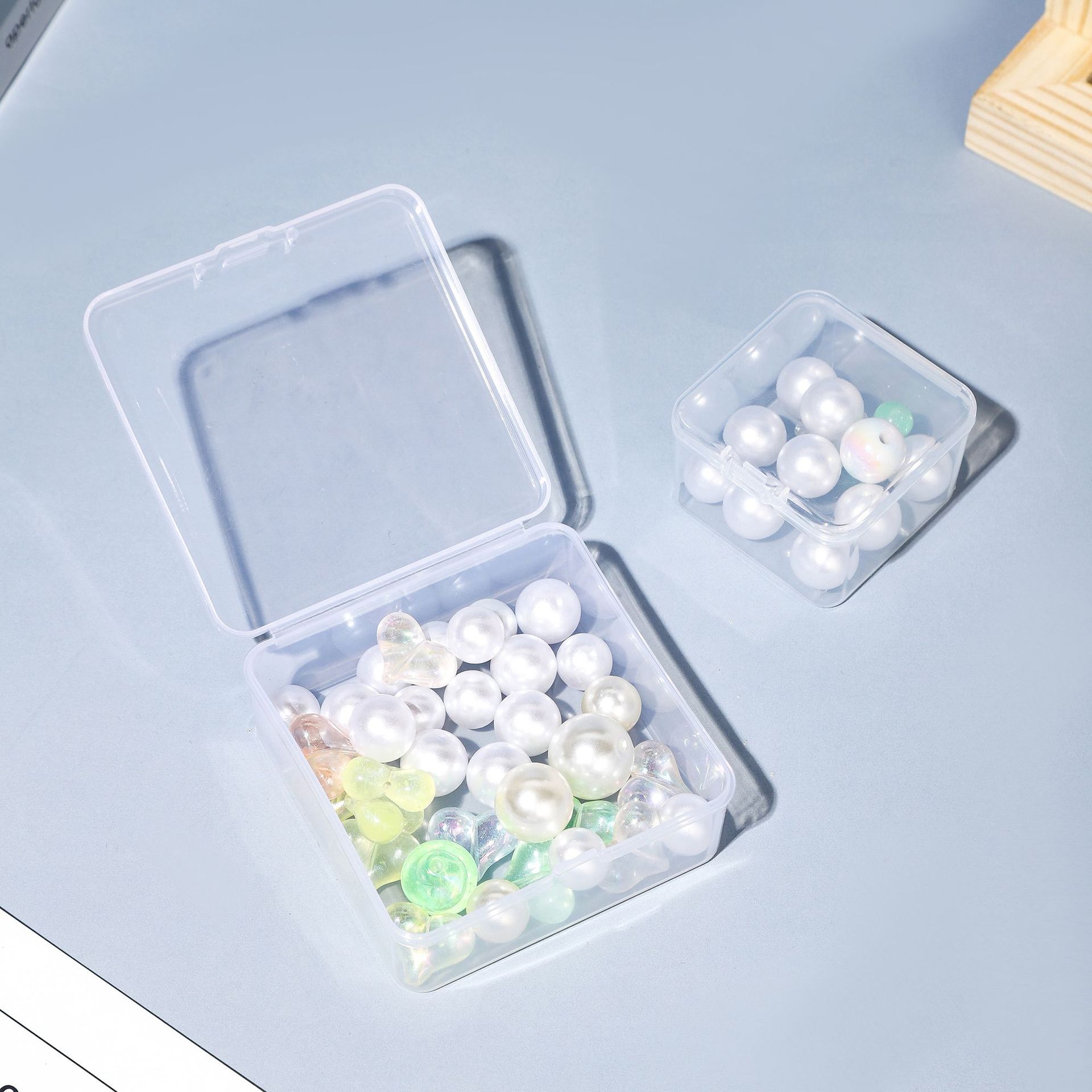 Rectangular Pp Plastic Box Square Covered Storage Box Transparent Storage Parts Box Small Product Packaging Box Wholesale