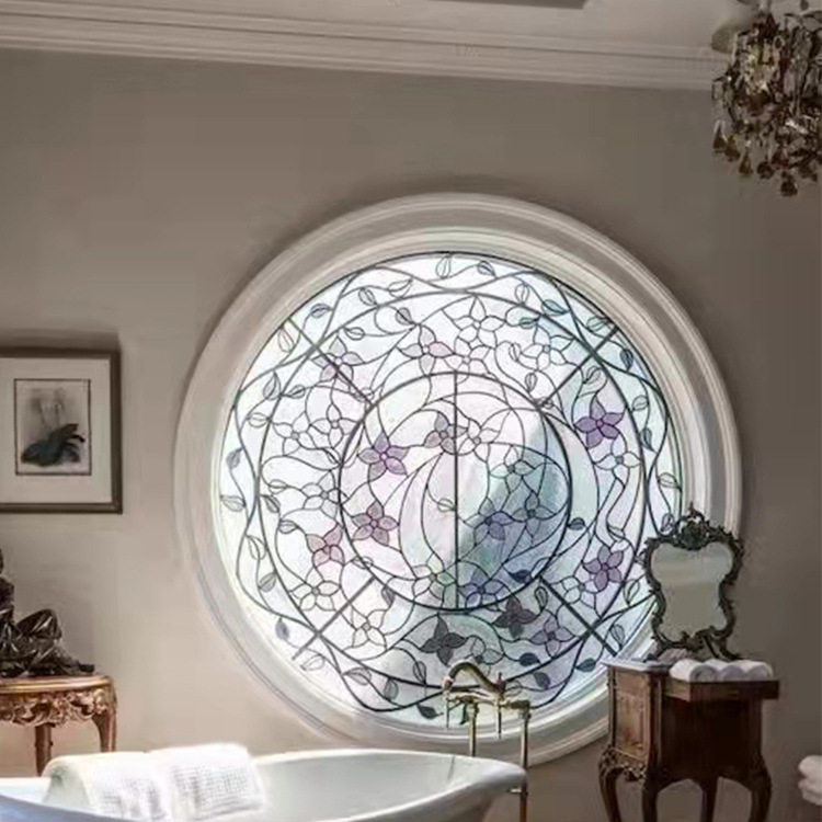 Custom Aluminum Moon Glass Window, Round Arched Window, Casement Window, Guesthouse Rotating Window, Penthouse Tiger Center Window