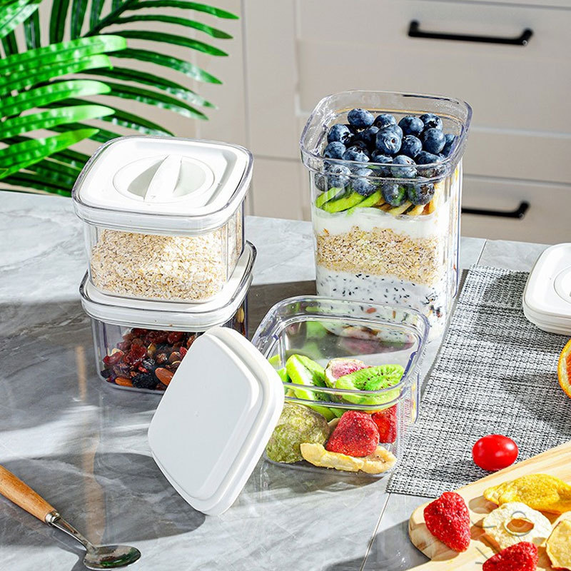 Cross-Border Rotating Sealed Jar Kitchen Storage Jar Moisture-Proof Special Storage Jar Pet Food Packaging Box Home Storage